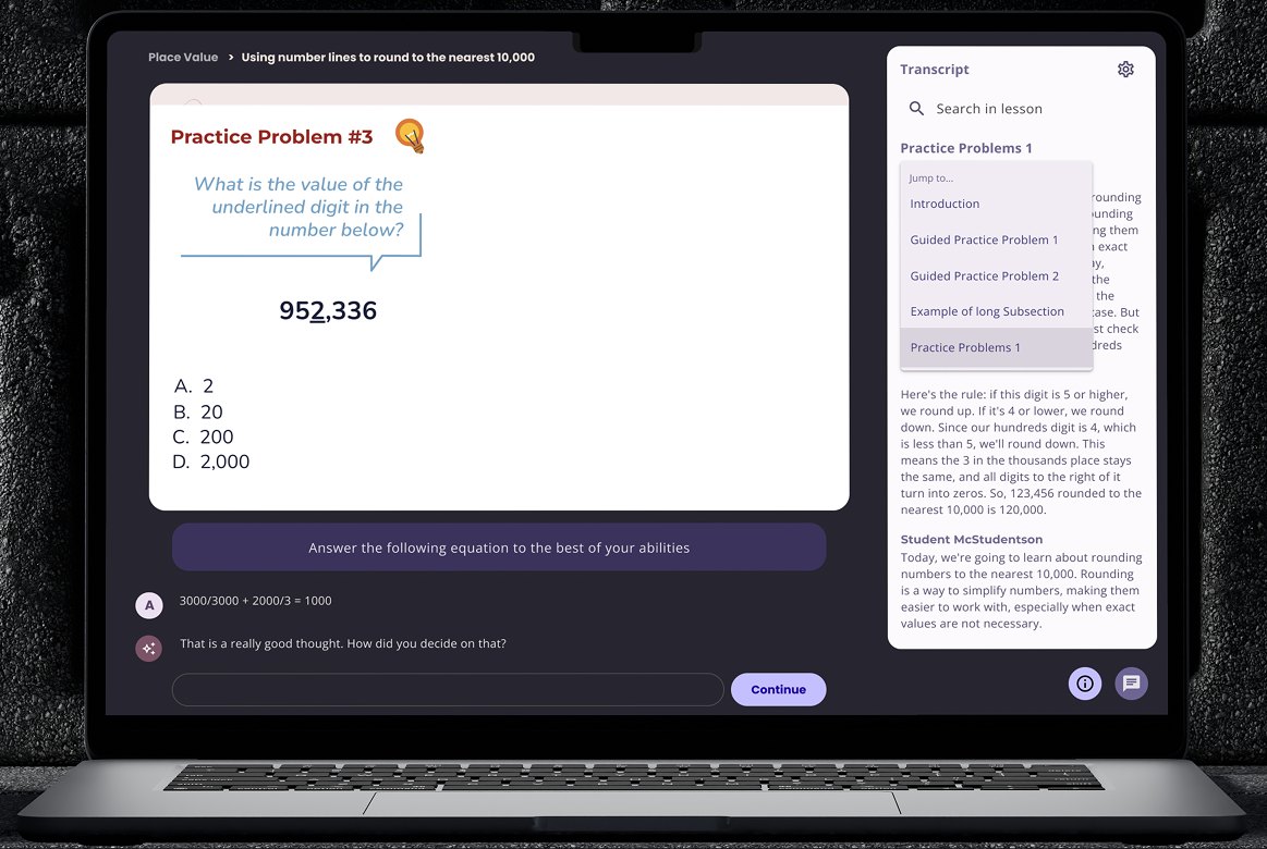 Kyron Learning interface